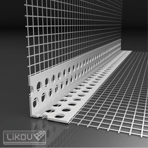 LIKOV profil rohový LK plast 100 s tkaninou Vertex / 2,5m (50) 121.100 / 115.1025.VT - Vnitřní vybavení lišty obkladové a podlahové