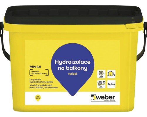 WEBER Terizol hydroizolační hmota 20kg (48) - Suché směsi a stavební chemie hydroizolační stěrky a nátěry