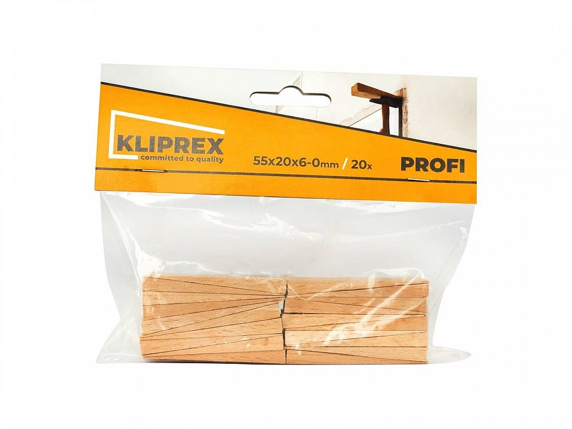DI klínky montážní dřev. 55x20x6-0mm 20ks DI klínky montážní dřev. 55x20x6-0mm 20ks - Nářadí ruční nářadí