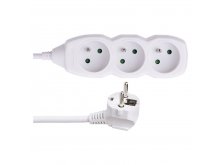 E kabel prodlužovací 3m - 3zásuvky, bílý P0313