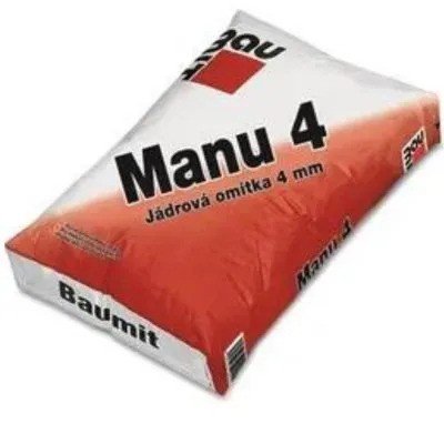 AKCE BAUMIT Manu4 (GrobPutz jádrová omítka 4mm) 25kg (54) - Suché směsi a stavební chemie omítky jádrové omítky