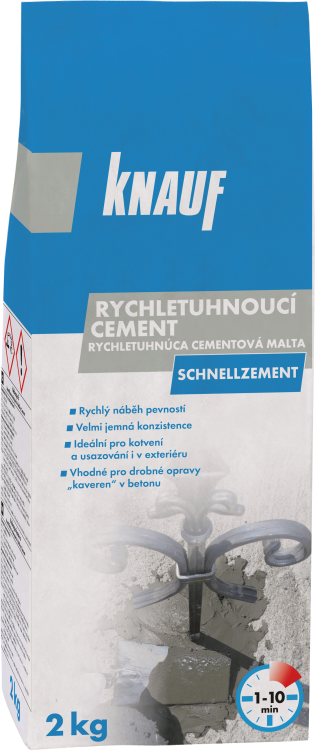 KNAUF SCHNELLZEMENT rychletuhnoucí cement 2kg (280) KNAUF SCHNELLZEMENT rychletuhnoucí cement 2kg (280) - Suché směsi a stavební chemie malty a cementy
