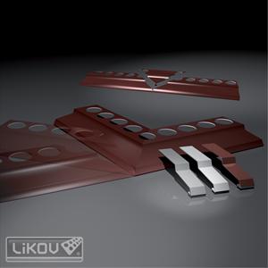 LIKOV BB-R profil balkonový rohový 1x1m šedý (30) 192.1003 - Vnitřní vybavení lišty obkladové a podlahové