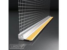 LIKOV profil okenní začišťovací 9mm s tkaninou / 2,4m Termospoj (20) 146.009 / 152.24.99