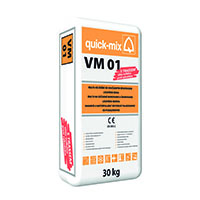 QUICK-MIX VM 01 zdící a spár.malta 30kg šedá (42) QUICK-MIX VM 01 zdící a spár.malta 30kg šedá (42) - Suché směsi a stavební chemie malty a cementy