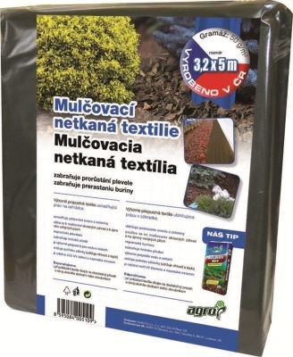 AGRO textilie mulčovací netkaná 3,2x 5m černá - Zahrady, pletiva, písky zahrady, substráty