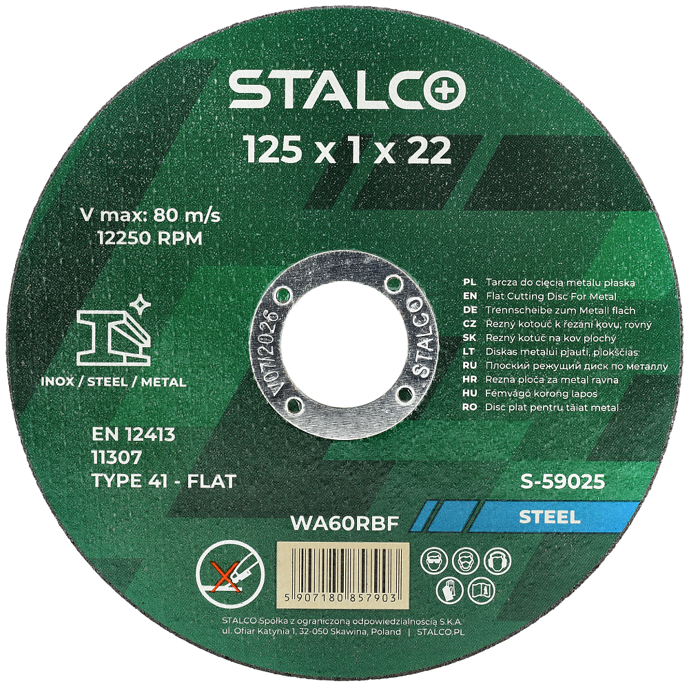 STALCO kotouč řezný na kov rovný 115x2,5 - Nářadí ruční nářadí