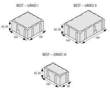 BEST URIKO I 8cm dlažba antracitová (9m2) - Betonové prvky dlažby ostatní