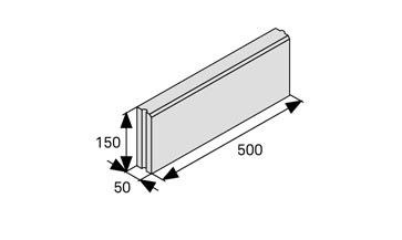 BEST LIMITA 50x150x500mm obrubník přírodní (120) BEST LIMITA 50x150x500mm obrubník přírodní (120) - Betonové prvky obrubníky a palisády