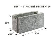 BEST ZTRACENÉ BEDNĚNÍ 25x25x50cm (50)